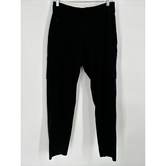 Athleta Utility Lightweight Pant Black Cargo Pockets‎ 8 Athleisure Straight Leg - Picture 1 of 9